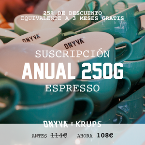 Suscripción anual 250g Espresso ONYVA x KRUPS