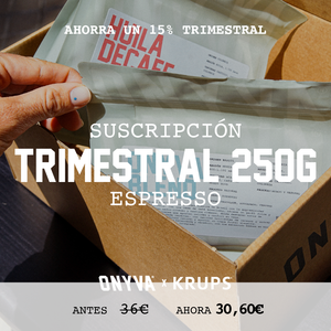 Suscripción trimestral 250g Espresso ONYVA x KRUPS